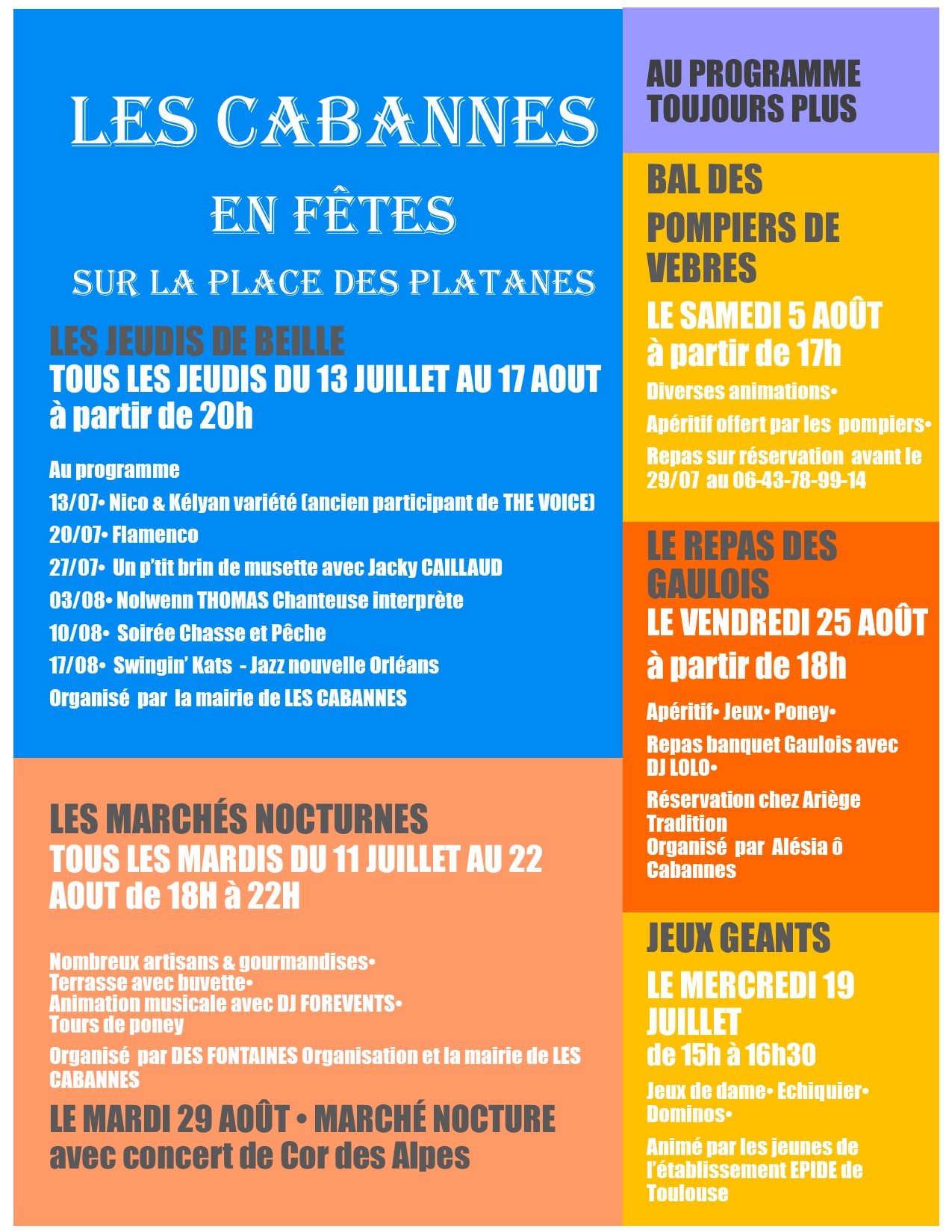 Programme complet été 2023
