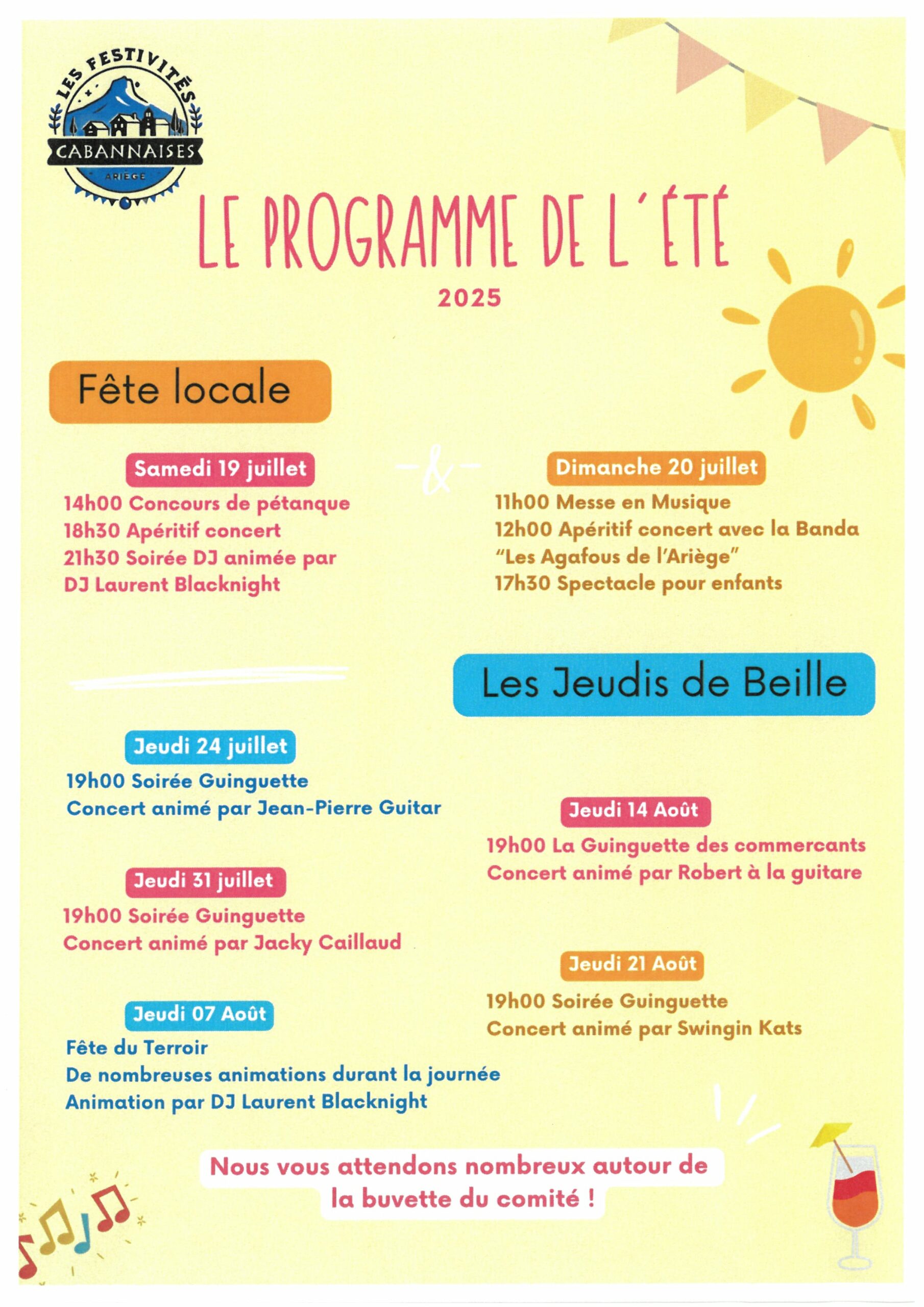 Comité des fêtes été 2025